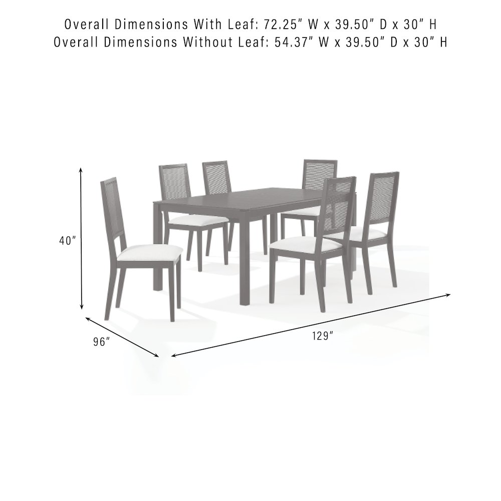 Greer 7-Piece Dining Table Set For 6 - Table & 6 Chairs. Picture 8