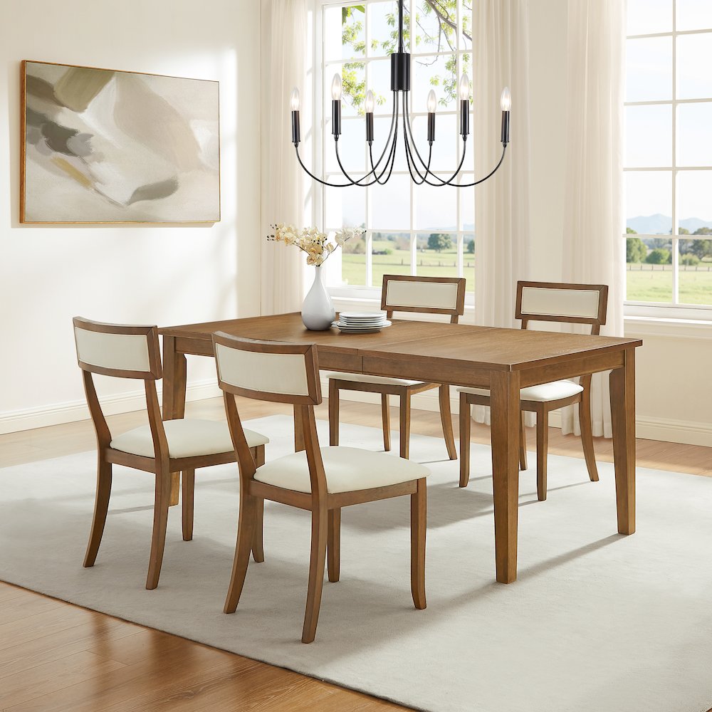 Alessia 5-Piece Dining Table Set For 4 - Table & 4 Chairs. Picture 5