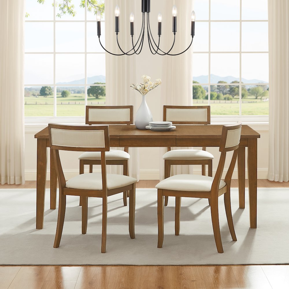 Alessia 5-Piece Dining Table Set For 4 - Table & 4 Chairs. Picture 6