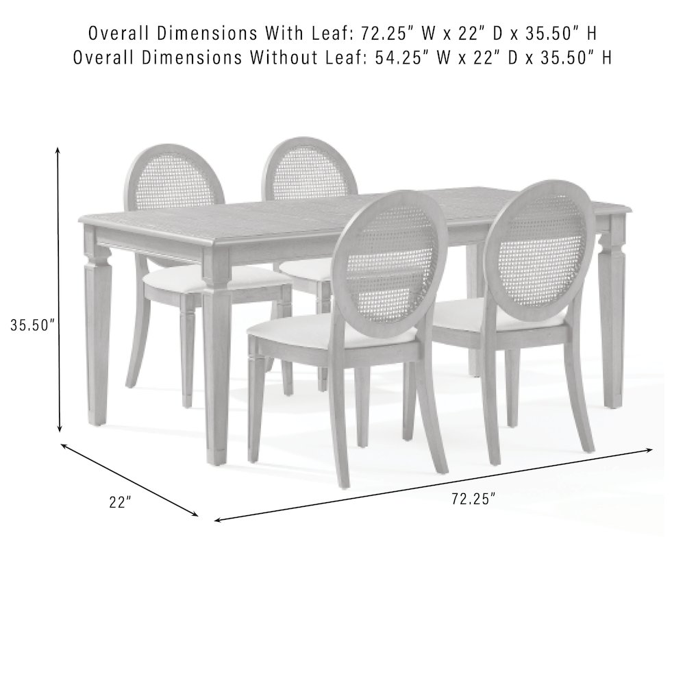 Alessia 5-Piece Dining Table Set For 4 - Table & 4 Chairs. Picture 9