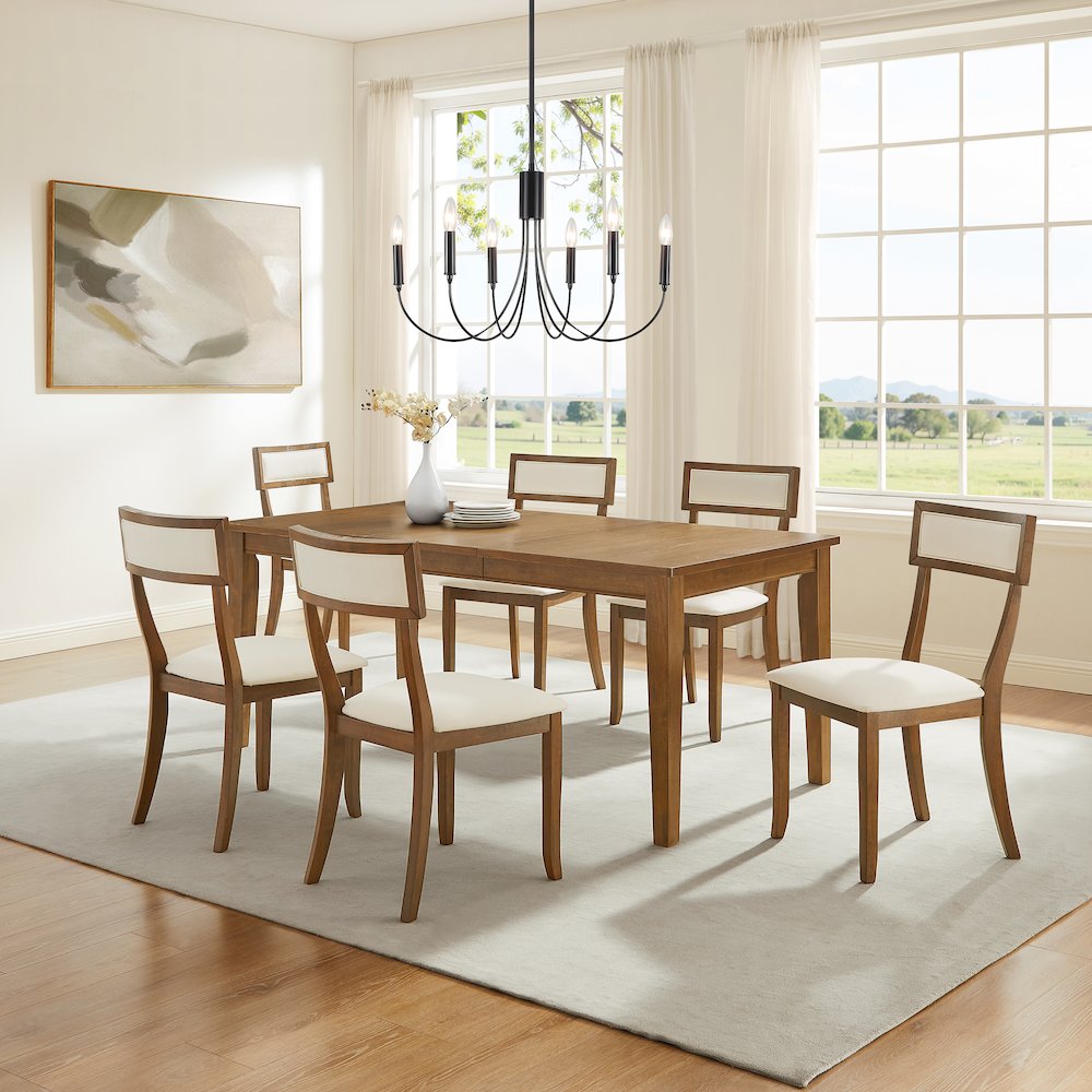Alessia 7-Piece Dining Table Set For 6 - Table & 6 Chairs. Picture 5