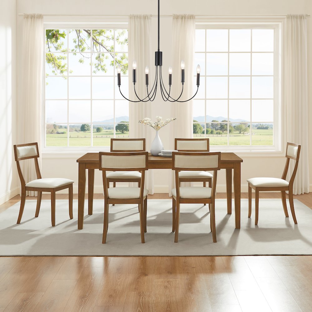 Alessia 7-Piece Dining Table Set For 6 - Table & 6 Chairs. Picture 6