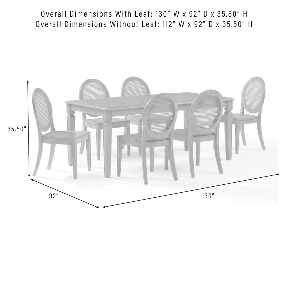 Alessia 7-Piece Dining Table Set For 6 - Table & 6 Chairs. Picture 9