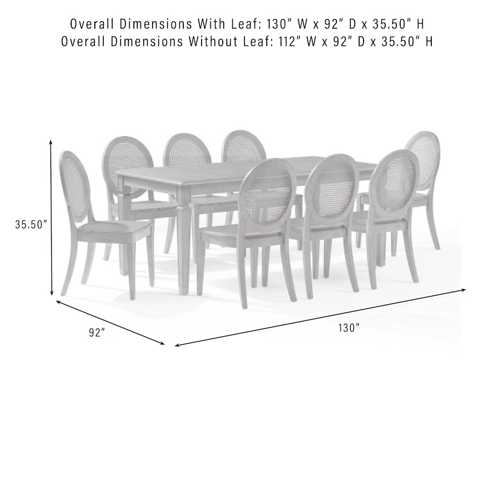 Alessia 9-Piece Dining Table Set For 8 - Table & 8 Chairs. Picture 9