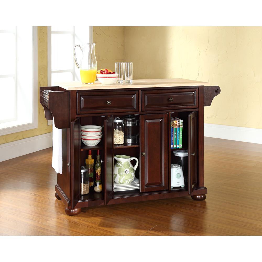 Alexandria Wood Top Full Size Kitchen Island/Cart. Picture 3