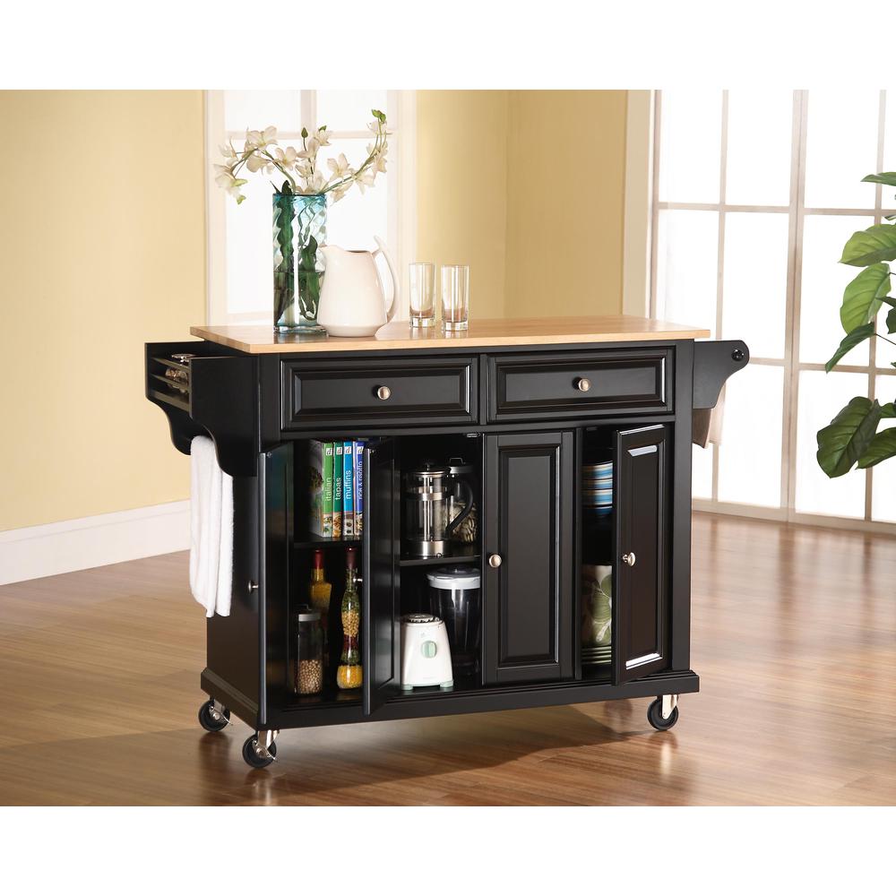 Full Size Wood Top Kitchen Cart. Picture 2