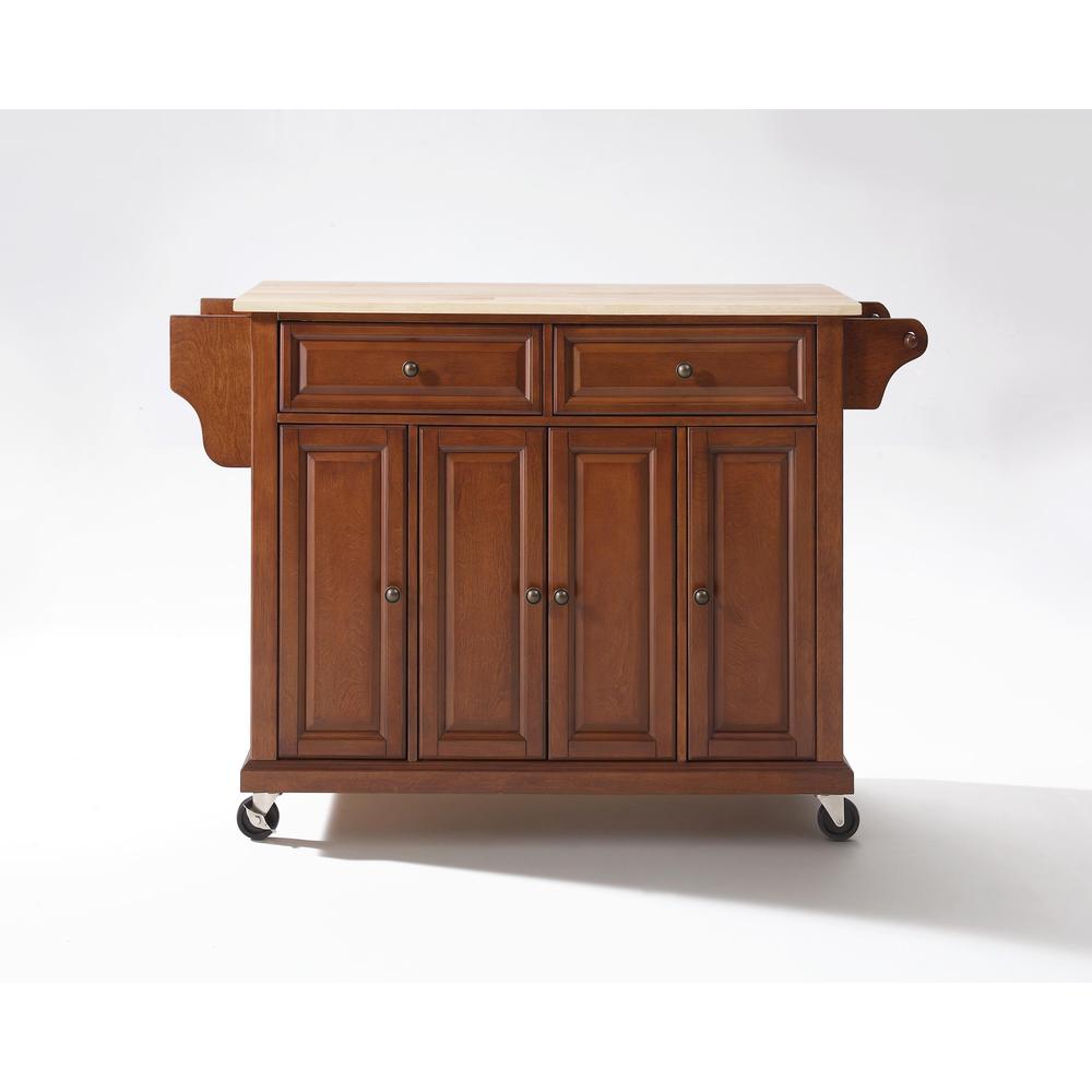 Full Size Wood Top Kitchen Cart. Picture 4