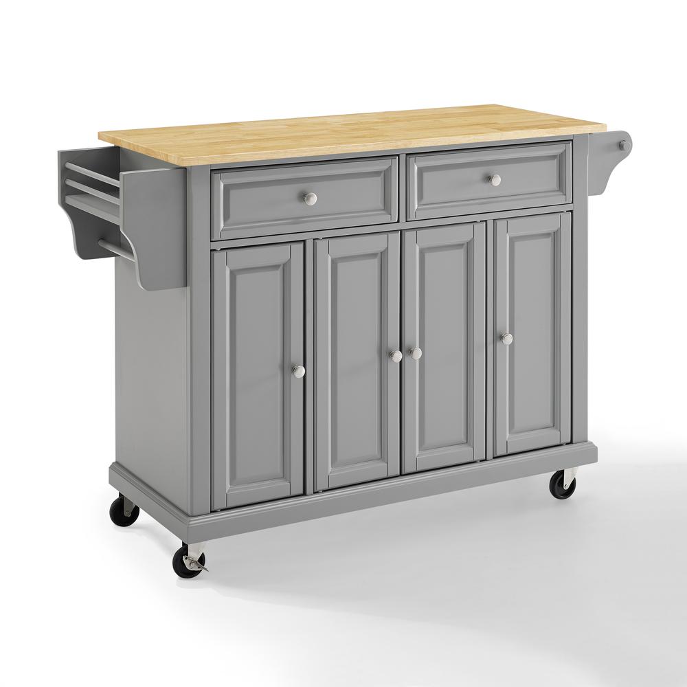 Full Size Wood Top Kitchen Cart. Picture 8