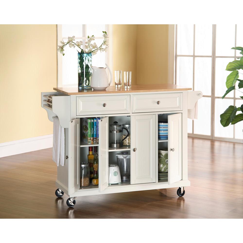 Full Size Wood Top Kitchen Cart. Picture 4