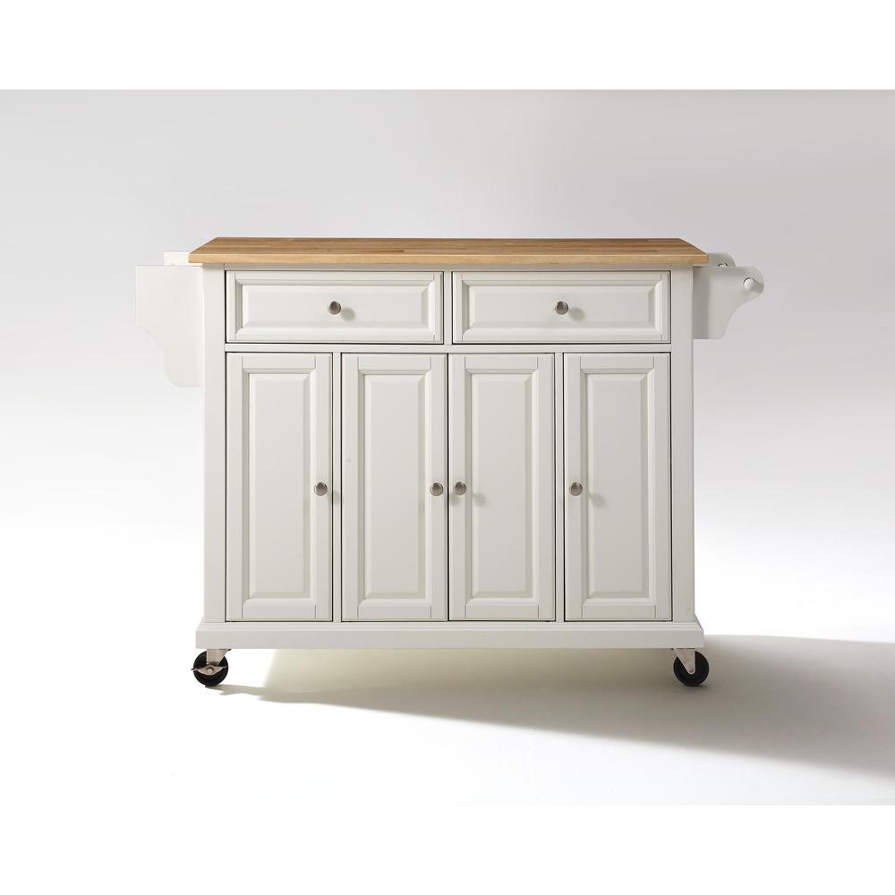 Full Size Wood Top Kitchen Cart. Picture 1