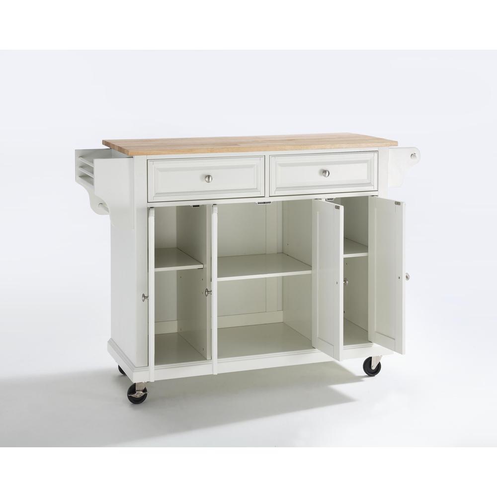 Full Size Wood Top Kitchen Cart. Picture 2