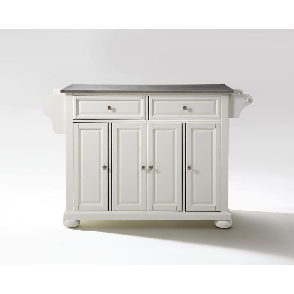 Alexandria Stainless Steel Top Full Size Kitchen Island/Cart. Picture 4