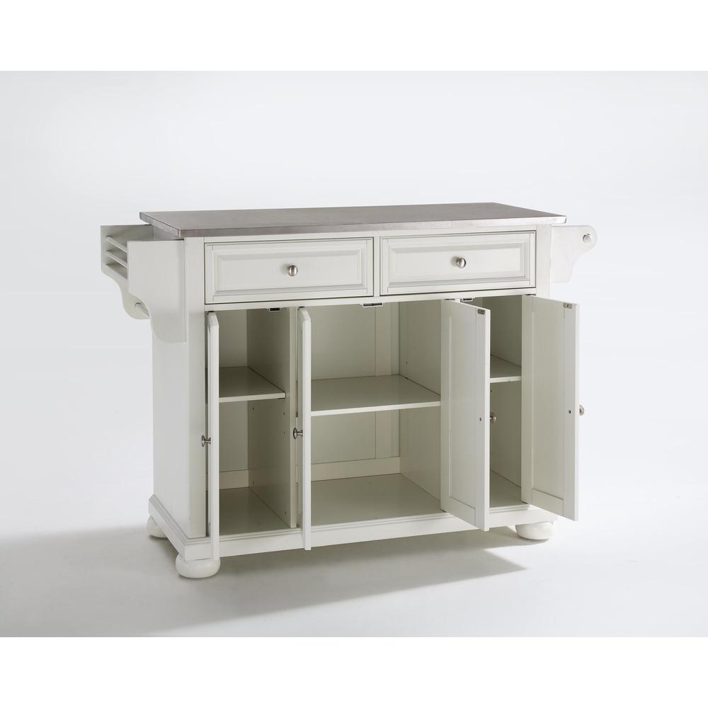 Alexandria Stainless Steel Top Full Size Kitchen Island/Cart. Picture 5