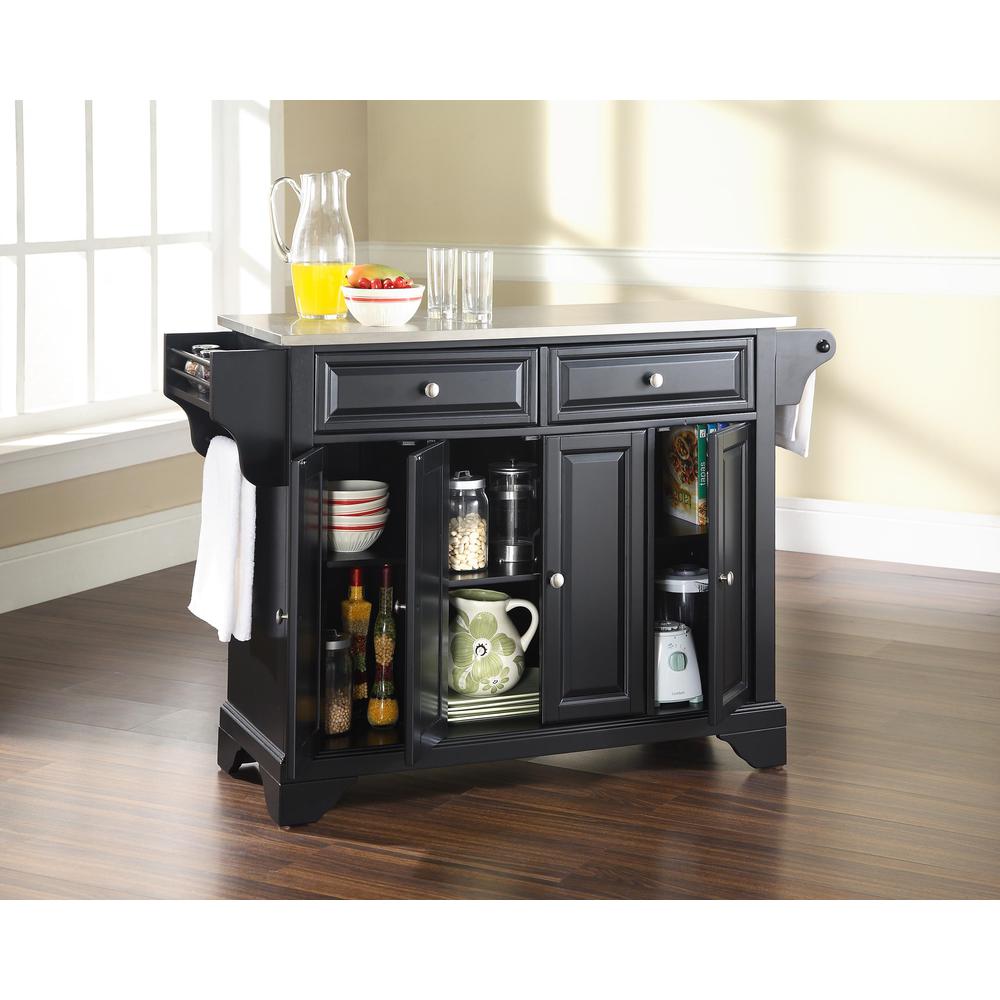 Lafayette Stainless Steel Top Full Size Kitchen Island/Cart. Picture 2