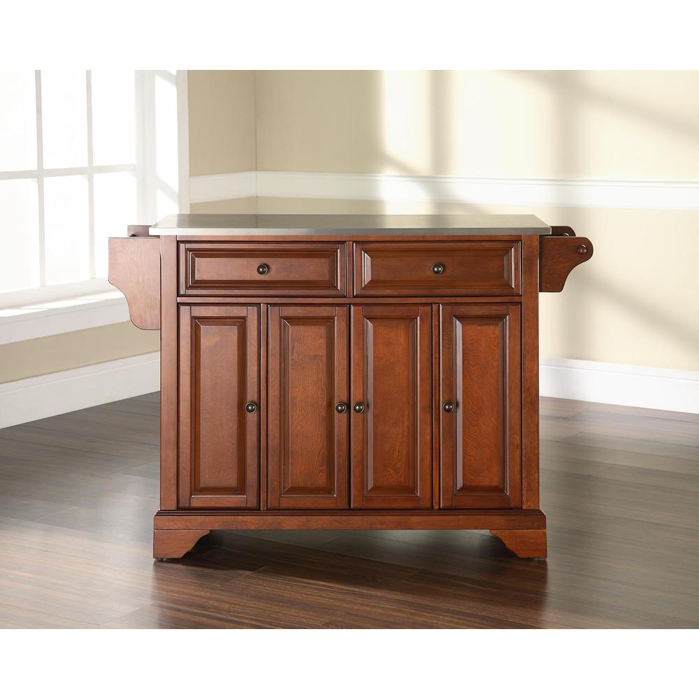 Lafayette Stainless Steel Top Full Size Kitchen Island/Cart. Picture 1