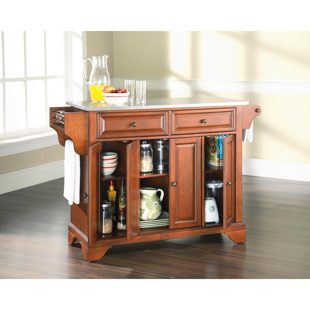 Lafayette Stainless Steel Top Full Size Kitchen Island/Cart. Picture 2
