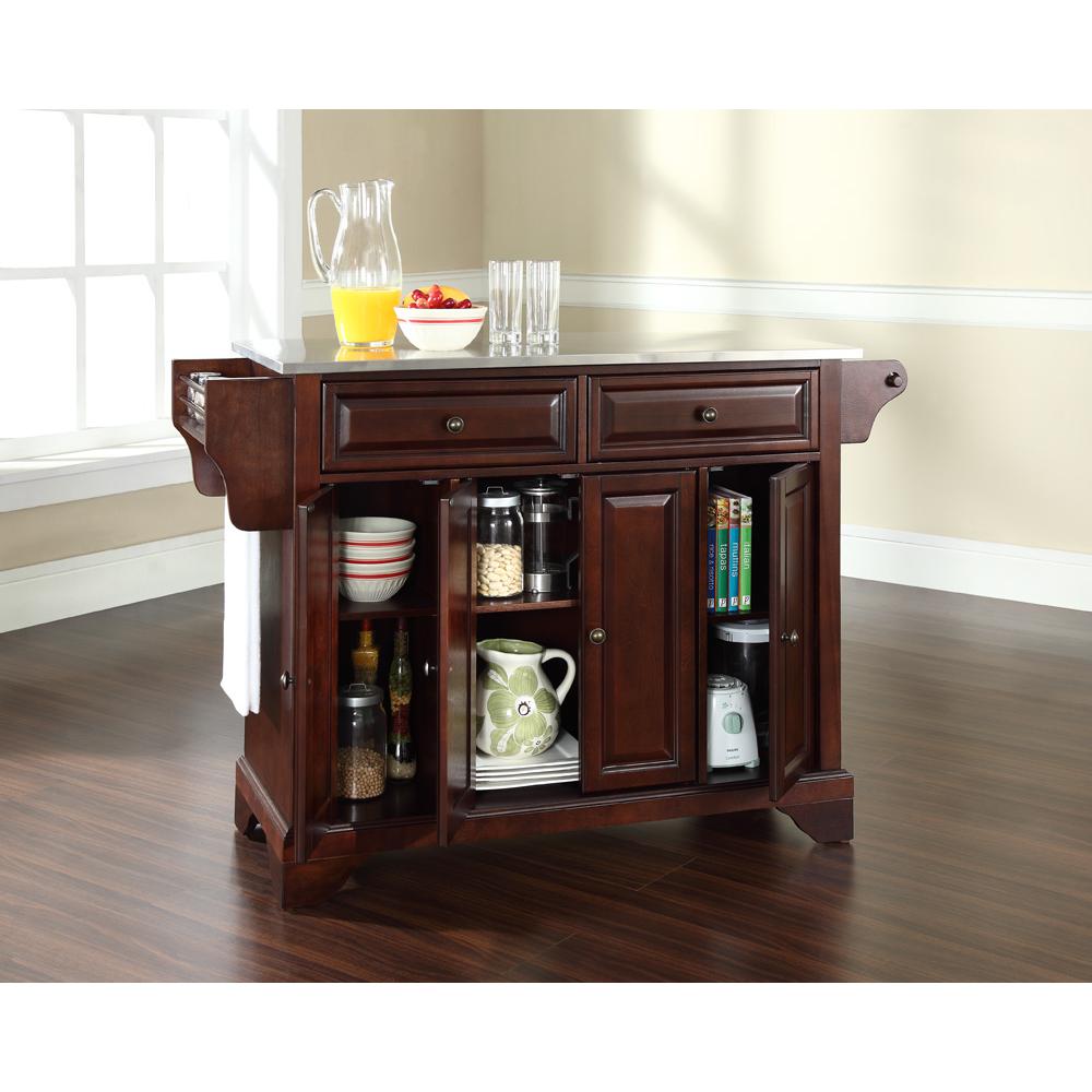 Lafayette Stainless Steel Top Full Size Kitchen Island/Cart. Picture 3