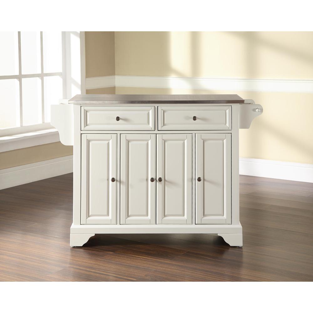 Lafayette Stainless Steel Top Full Size Kitchen Island/Cart. Picture 3