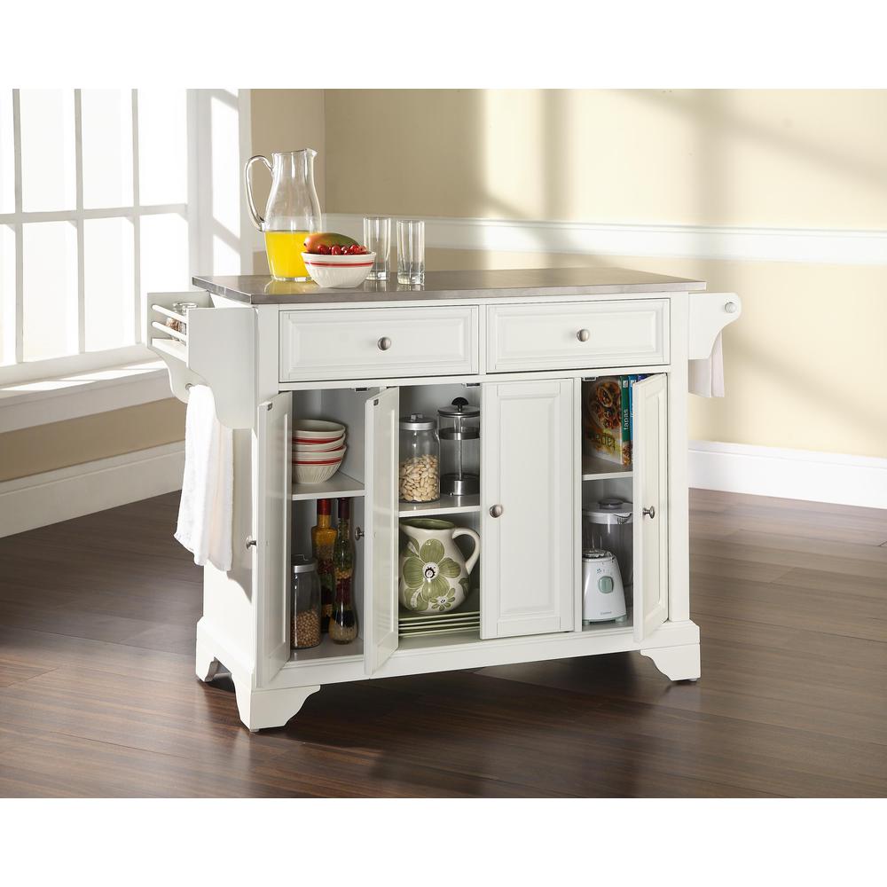 Lafayette Stainless Steel Top Full Size Kitchen Island/Cart. Picture 4