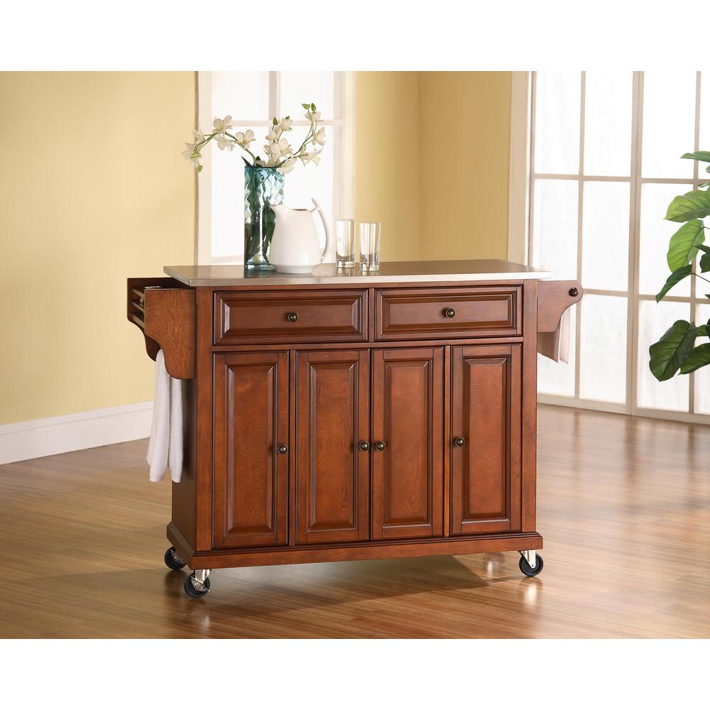 Full Size Stainless Steel Top Kitchen Cart. Picture 3