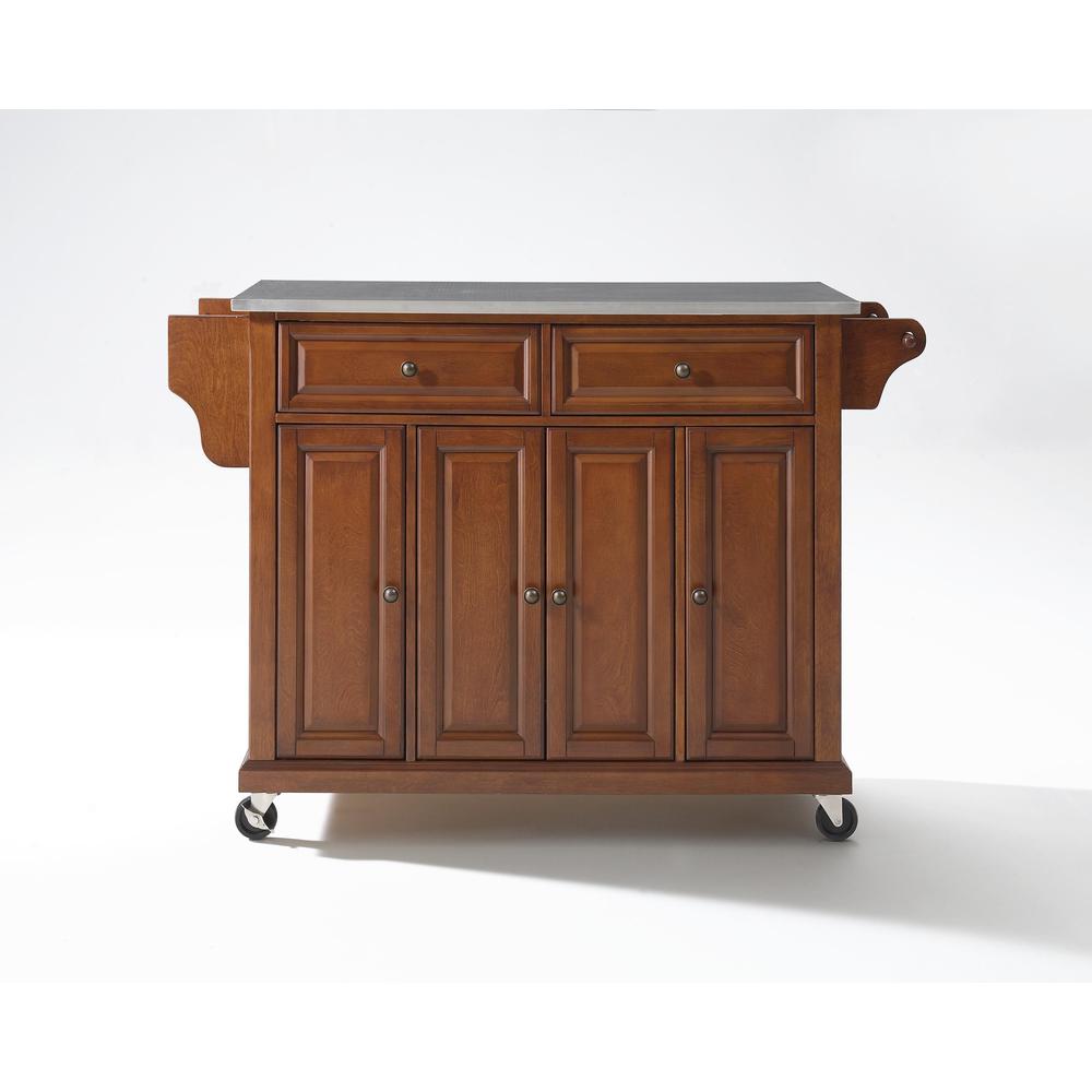 Full Size Stainless Steel Top Kitchen Cart. Picture 2