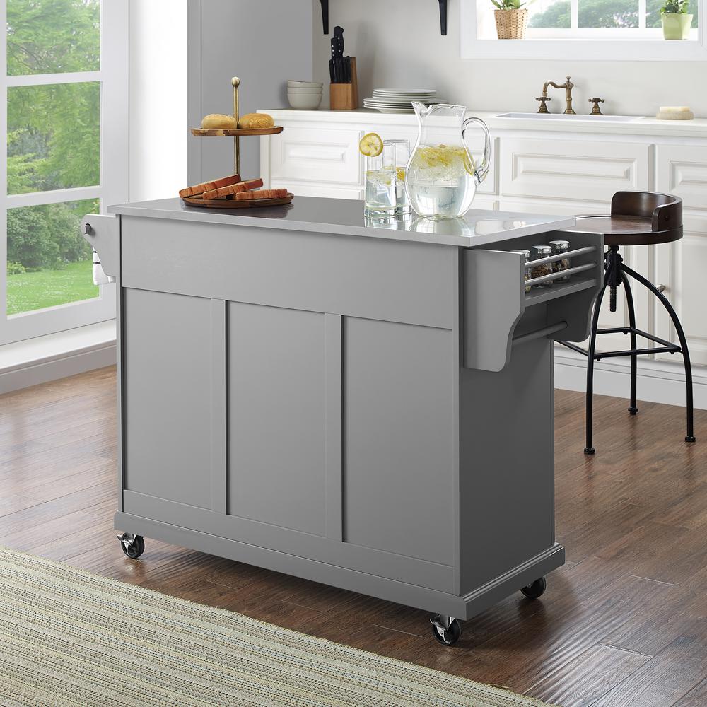 Full Size Stainless Steel Top Kitchen Cart. Picture 4