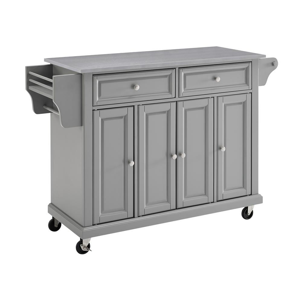 Full Size Stainless Steel Top Kitchen Cart. Picture 5
