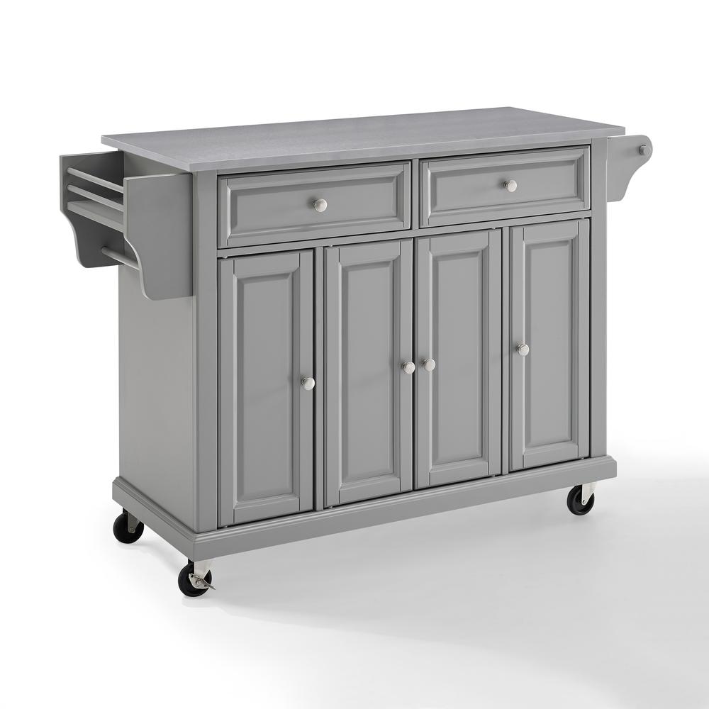 Full Size Stainless Steel Top Kitchen Cart. Picture 7