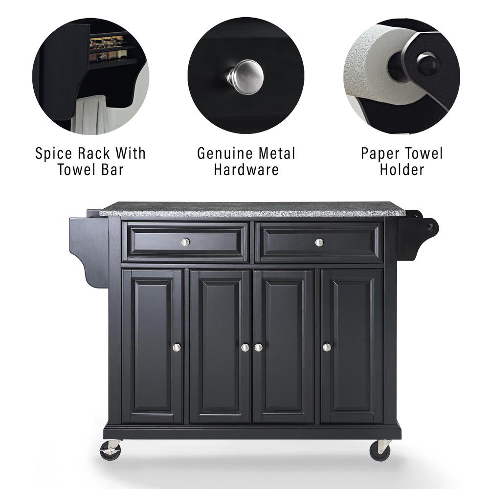Full Size Granite Top Kitchen Cart. Picture 6