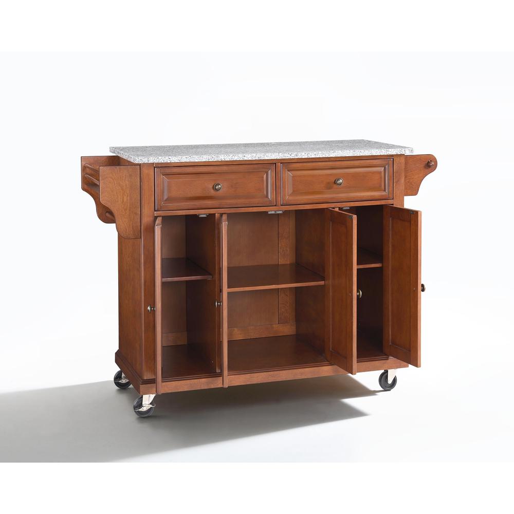 Full Size Granite Top Kitchen Cart. Picture 5