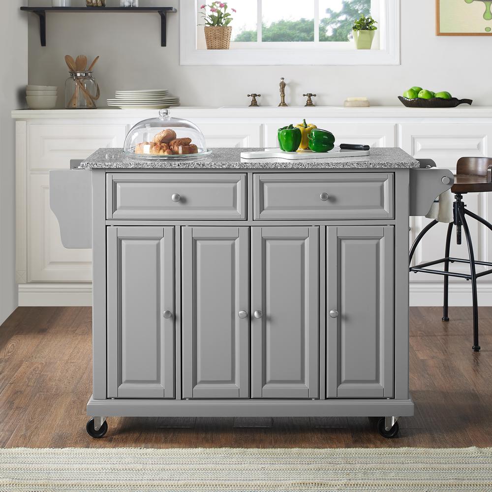 Full Size Granite Top Kitchen Cart. Picture 3