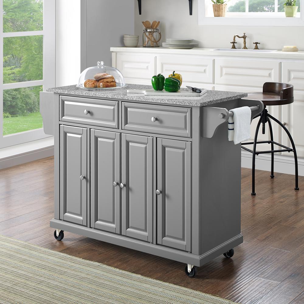 Full Size Granite Top Kitchen Cart. Picture 4