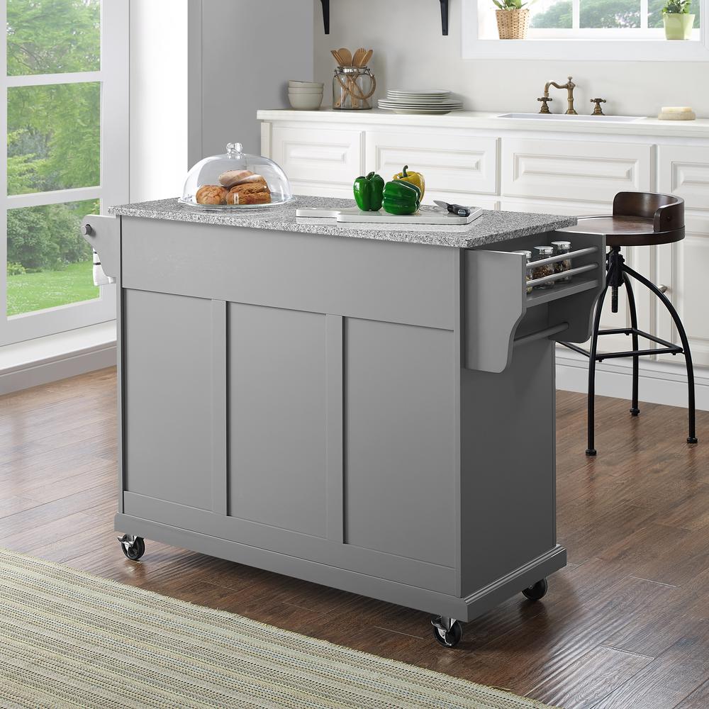 Full Size Granite Top Kitchen Cart. Picture 5