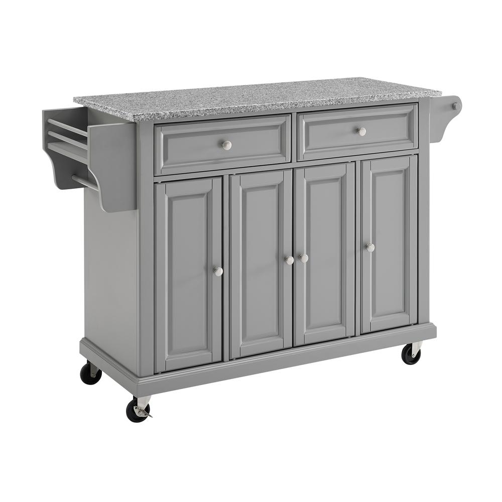 Full Size Granite Top Kitchen Cart. Picture 1