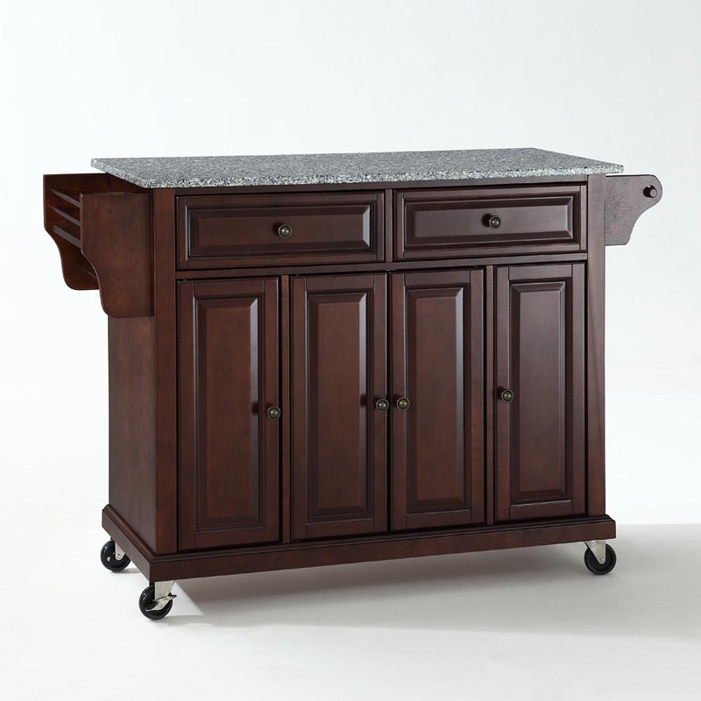 Full Size Granite Top Kitchen Cart. Picture 1