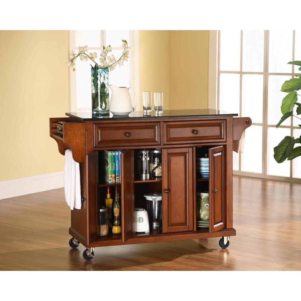 Full Size Granite Top Kitchen Cart. Picture 2
