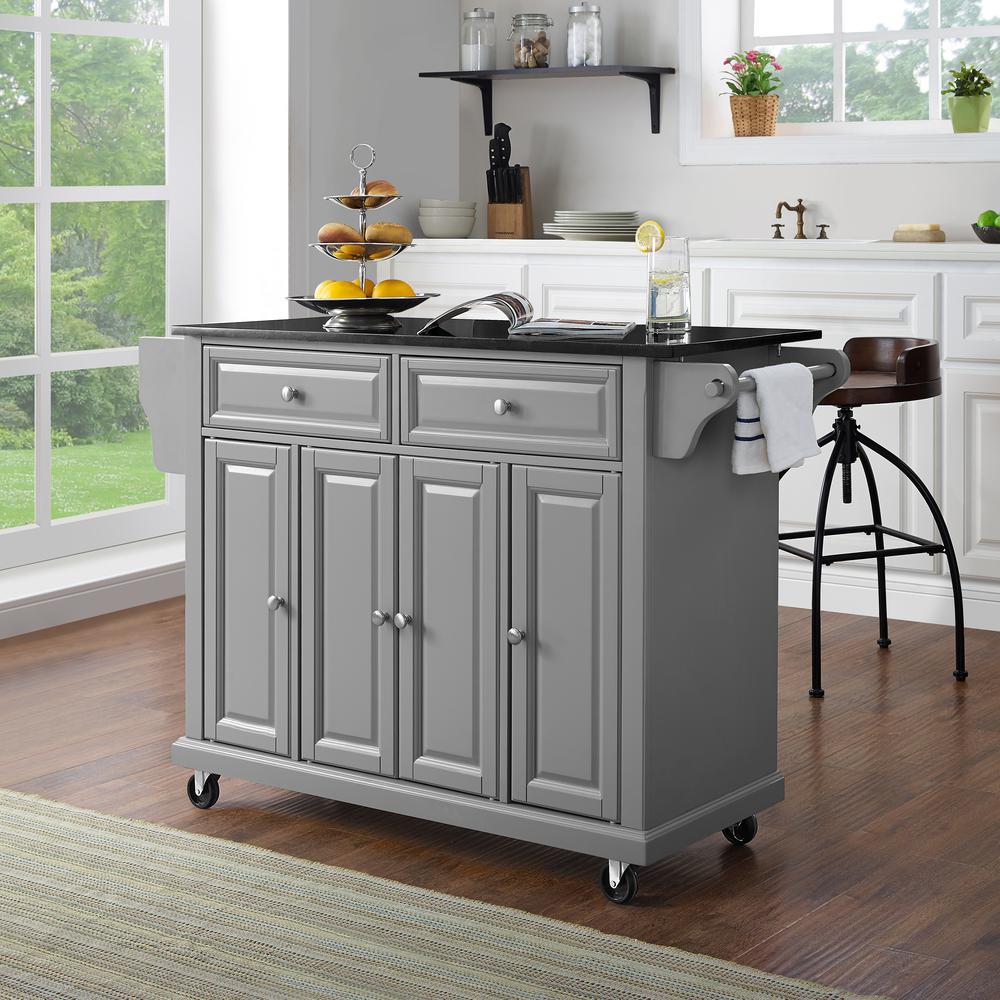 Full Size Granite Top Kitchen Cart. Picture 2