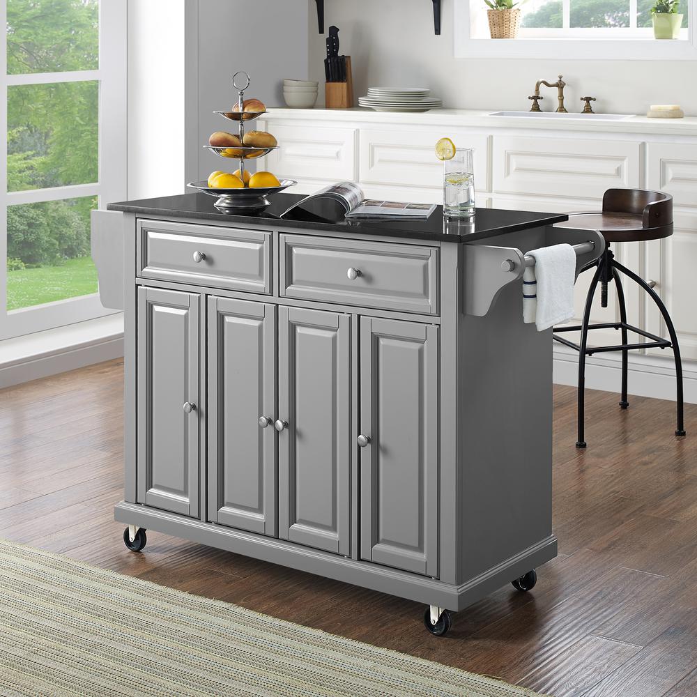 Full Size Granite Top Kitchen Cart. Picture 6