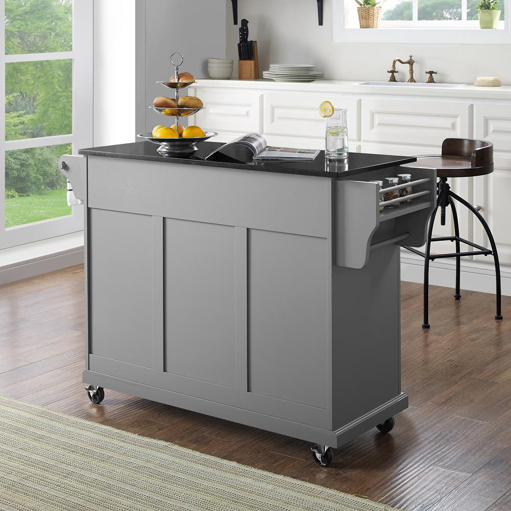 Full Size Granite Top Kitchen Cart. Picture 9