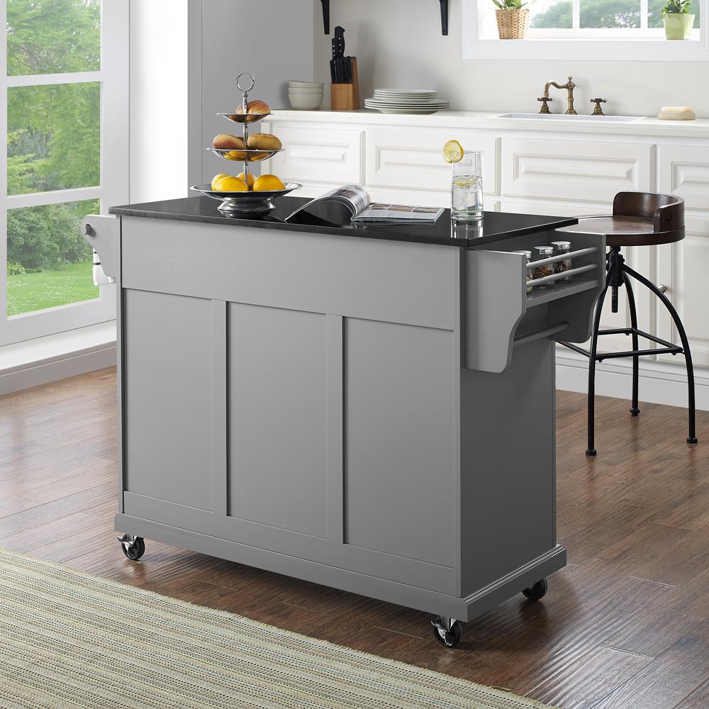 Full Size Granite Top Kitchen Cart. Picture 8