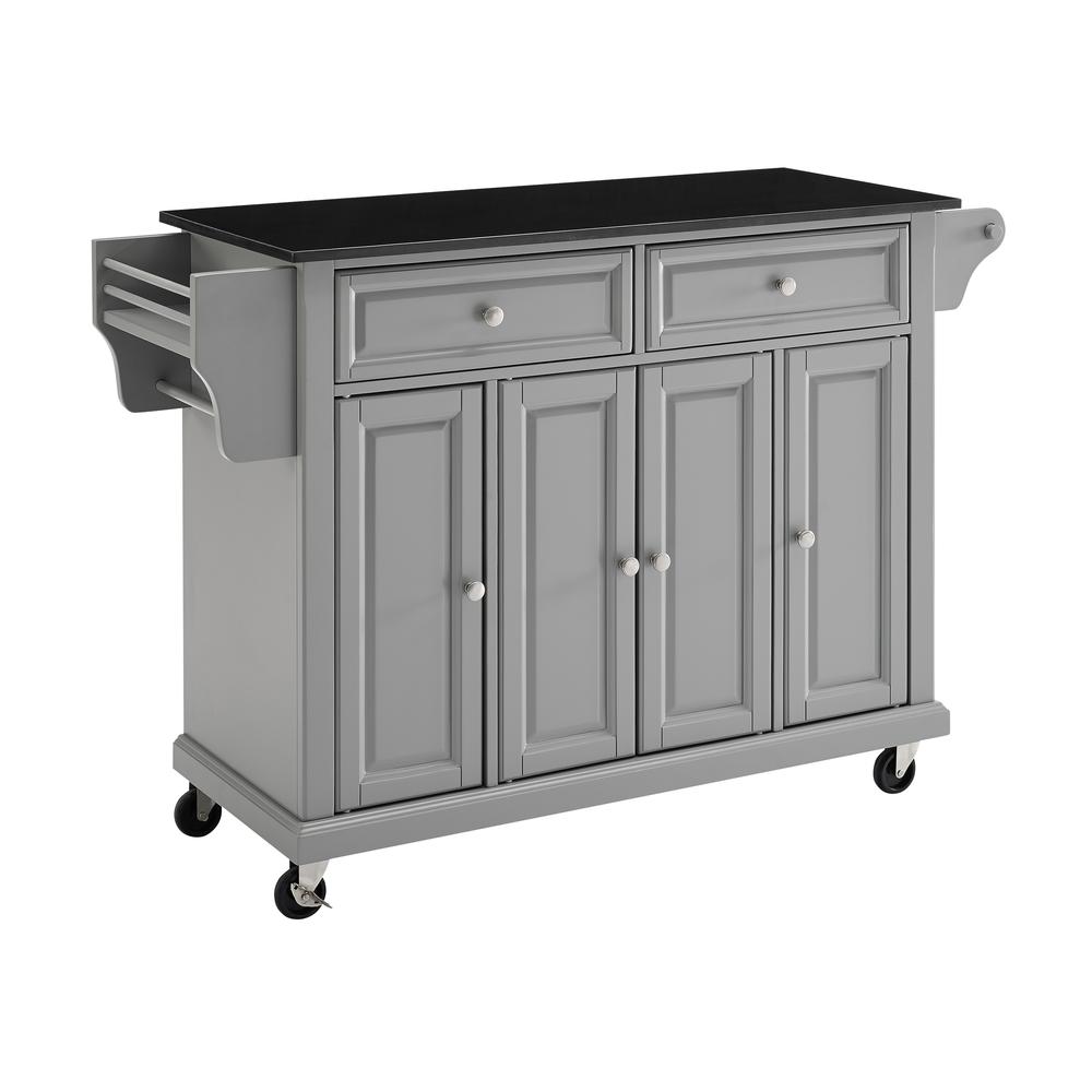 Full Size Granite Top Kitchen Cart. Picture 1