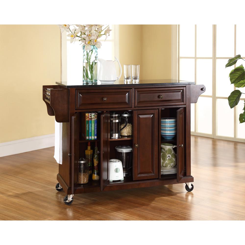 Full Size Granite Top Kitchen Cart. Picture 3