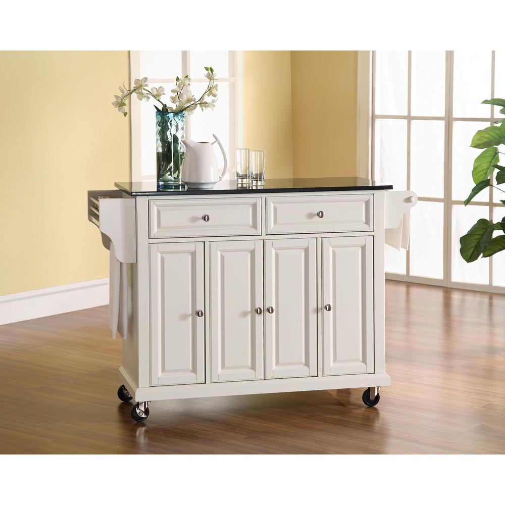 Full Size Granite Top Kitchen Cart. Picture 1