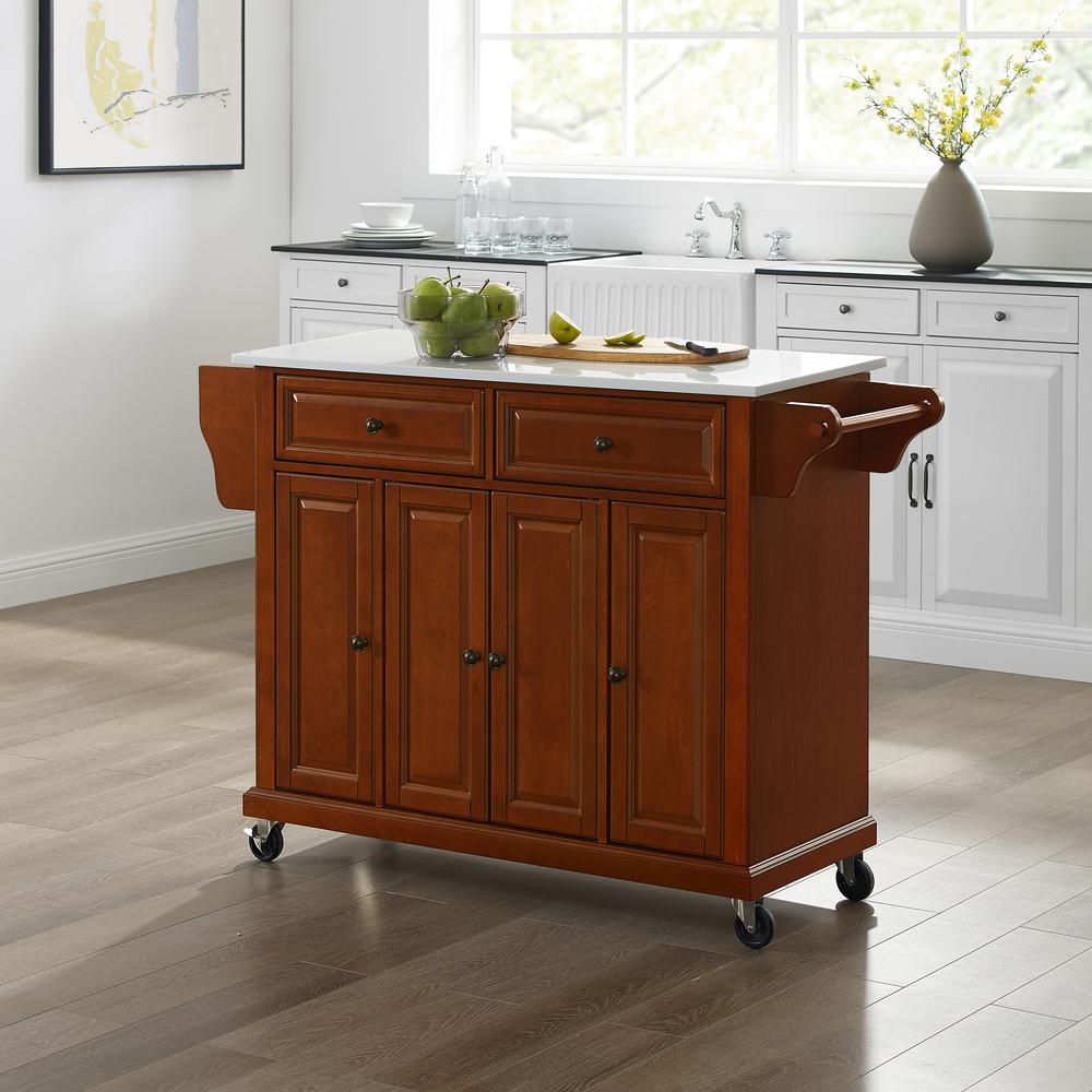Full Size Stone Top Kitchen Cart. Picture 8