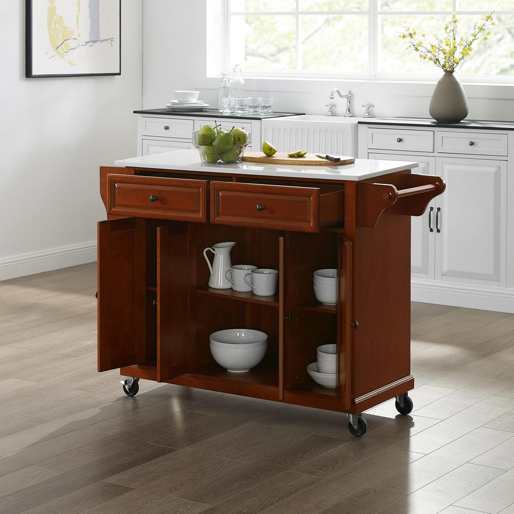 Full Size Stone Top Kitchen Cart. Picture 9