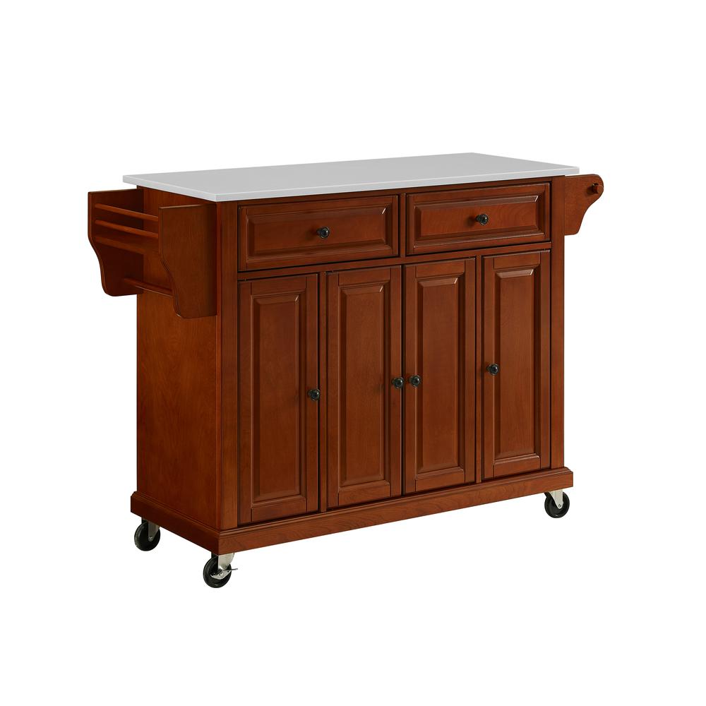 Full Size Stone Top Kitchen Cart. Picture 1