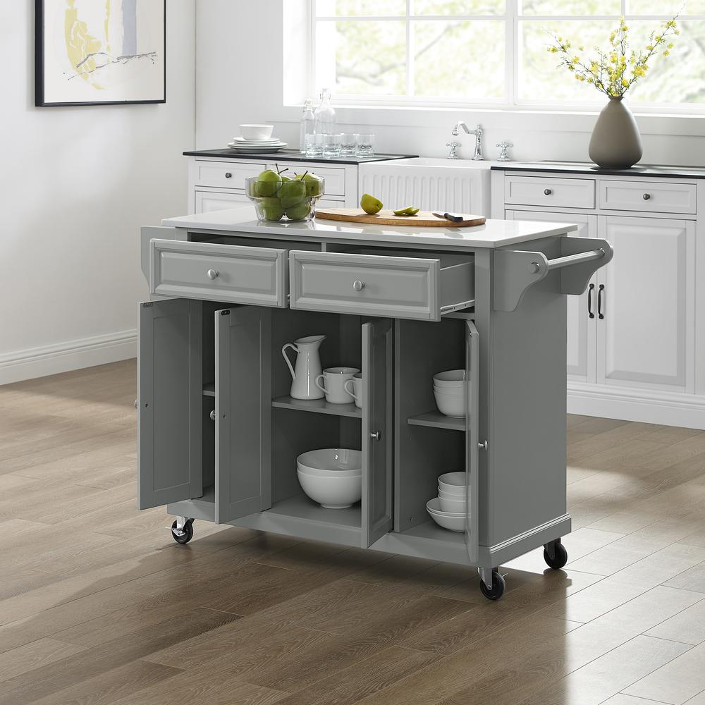 Full Size Stone Top Kitchen Cart. Picture 3