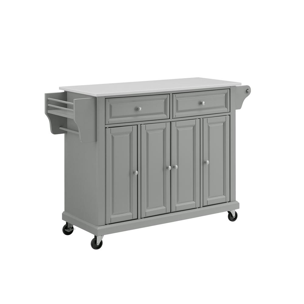 Full Size Stone Top Kitchen Cart. Picture 1