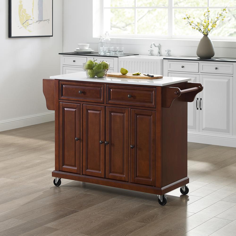 Full Size Stone Top Kitchen Cart. Picture 2