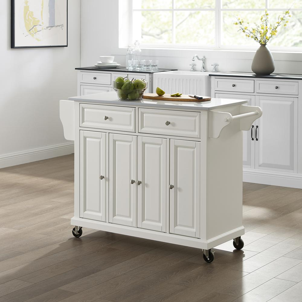 Full Size Stone Top Kitchen Cart. Picture 2